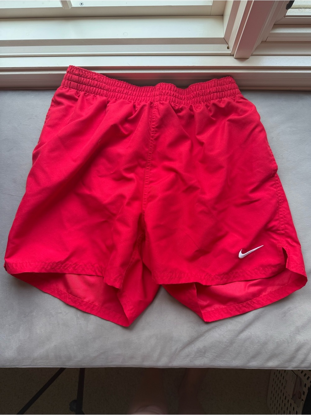 Nike Red swim shorts